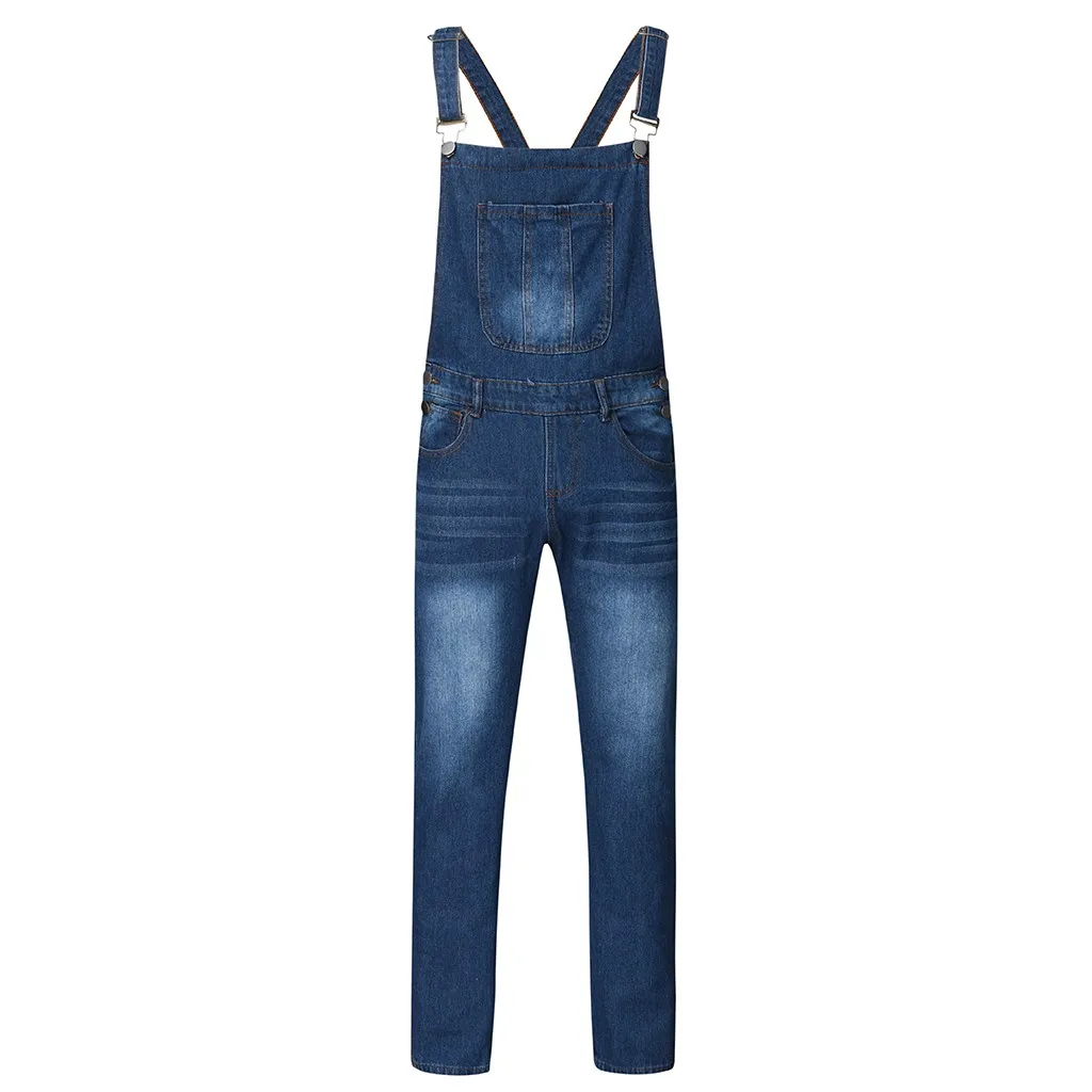 Dark Blue Уличная одежда обтягивающие мужские джинсы мужские s джинсы моющийся комбинезон уличная карман брюки на подтяжках джинсовые повседневные теплые джинсы - Цвет: Dark Blue