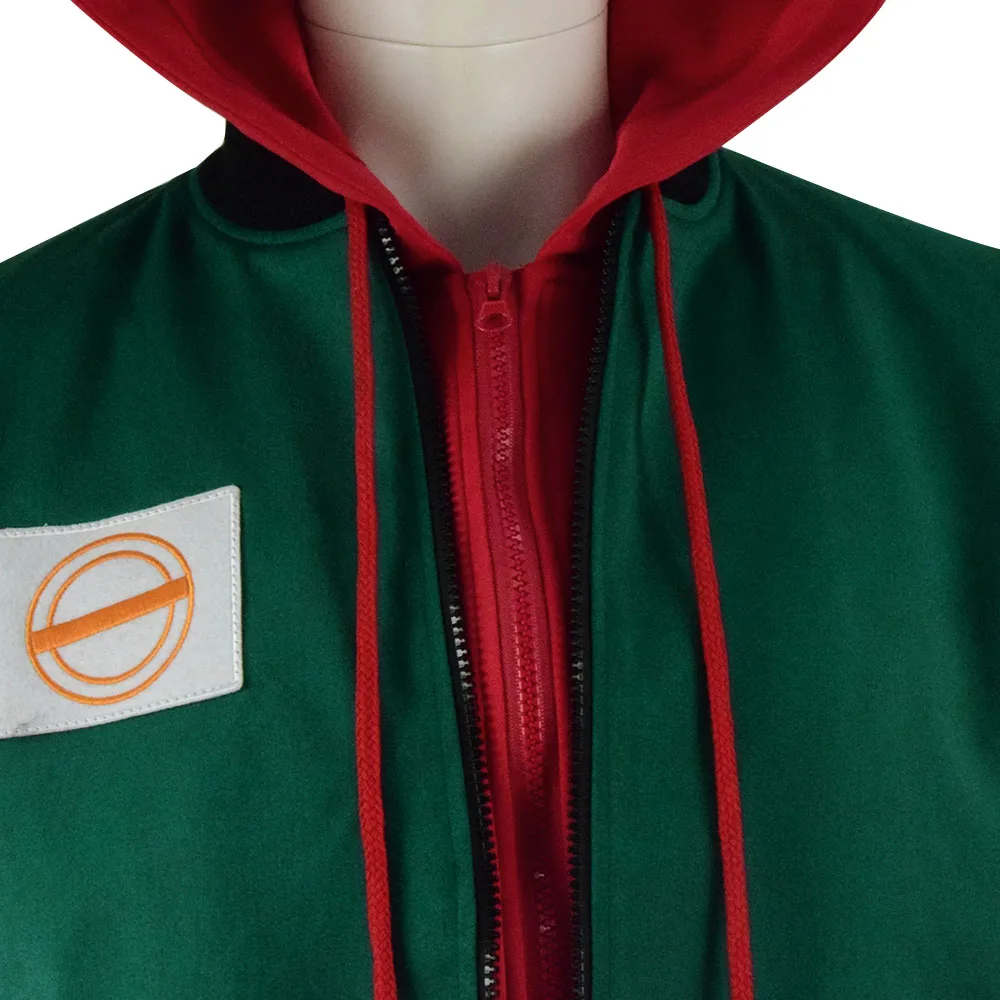 Cosdaddy Miles Morales куртка с капюшоном зеленый костюм косплей бейсбольная куртка Красная толстовка полный комплект