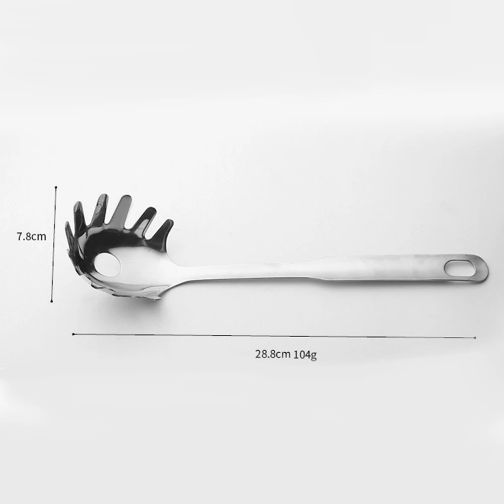 Нержавеющая стальная длинная ручка лапша ложка для макарон спагетти ложка кухонный инструмент серебро