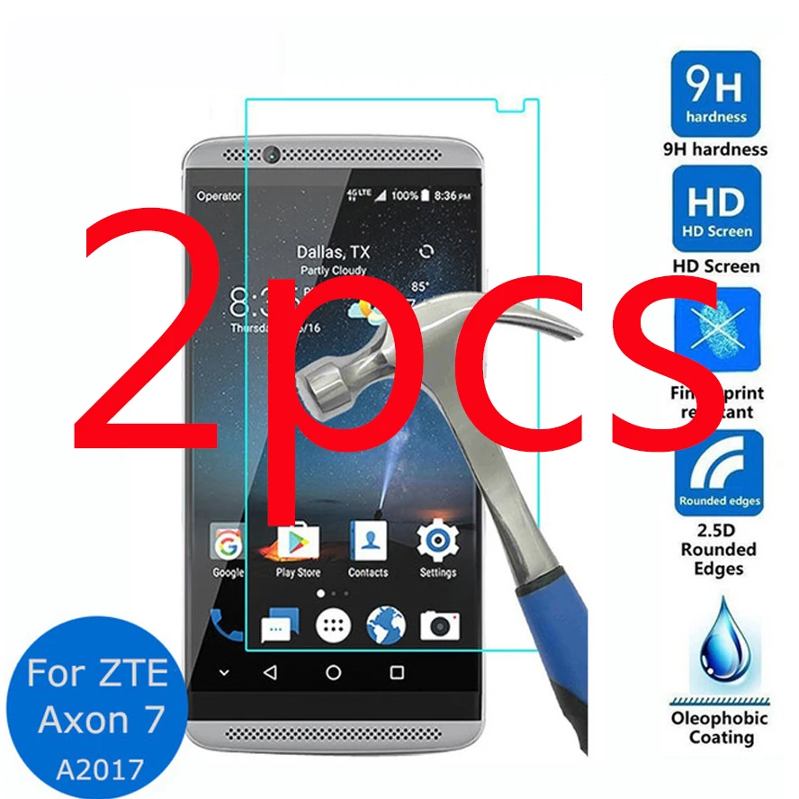 

Закаленное стекло для zte axon 7 a2017, 2 шт., защитная пленка для экрана zte axon 7 a2017, защитная пленка