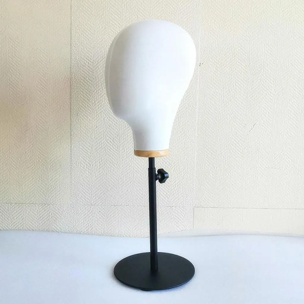 21'' Heavy Duty Wig Mannequin Head Hat Holder Toupee Hairpiece Hat Cap Holder Display Manikin with Adjustable Stand