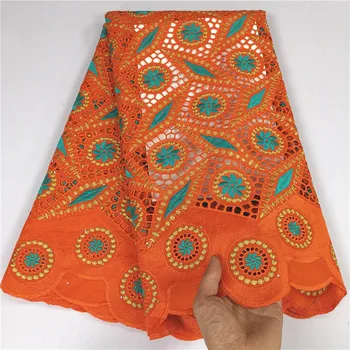 

5Y Swiss lace fabric 2020 heavy beaded embroidery African lace fabrics 100% cotton fabric Swiss voile lace in Switzerland 9L081
