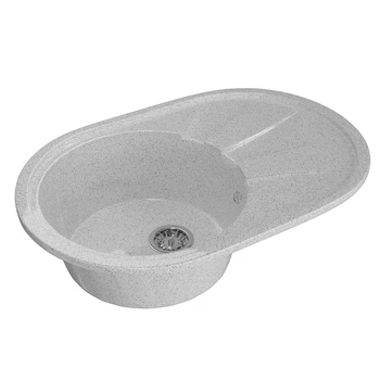 

Мойка ML-GM Gloss 03 овальная с крылом, серая 480*740*180 мм