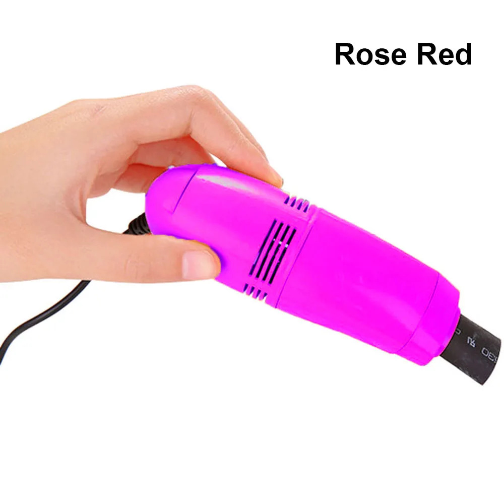 Rose Red Мини Компьютерный пылесос щетка чистящий инструмент USB клавиатура очиститель ПК щетка для ноутбука - Цвет: Rose Red