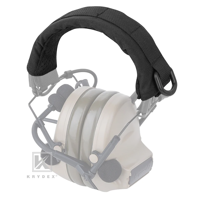 KRYDEX Modular Headphone Stand Protection Cover For HOWARD MSA Tactical Headband Earmuff Headset Stand MOLLE Protection Case BK