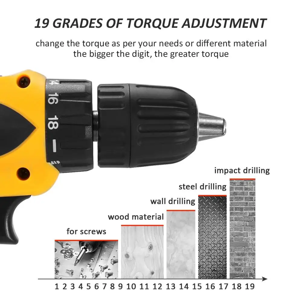 Rechargeable Lithium Battery Cordless Electric Drill Bit 12V Mini Professional Cordless Electric Screwdriver Hand Drill