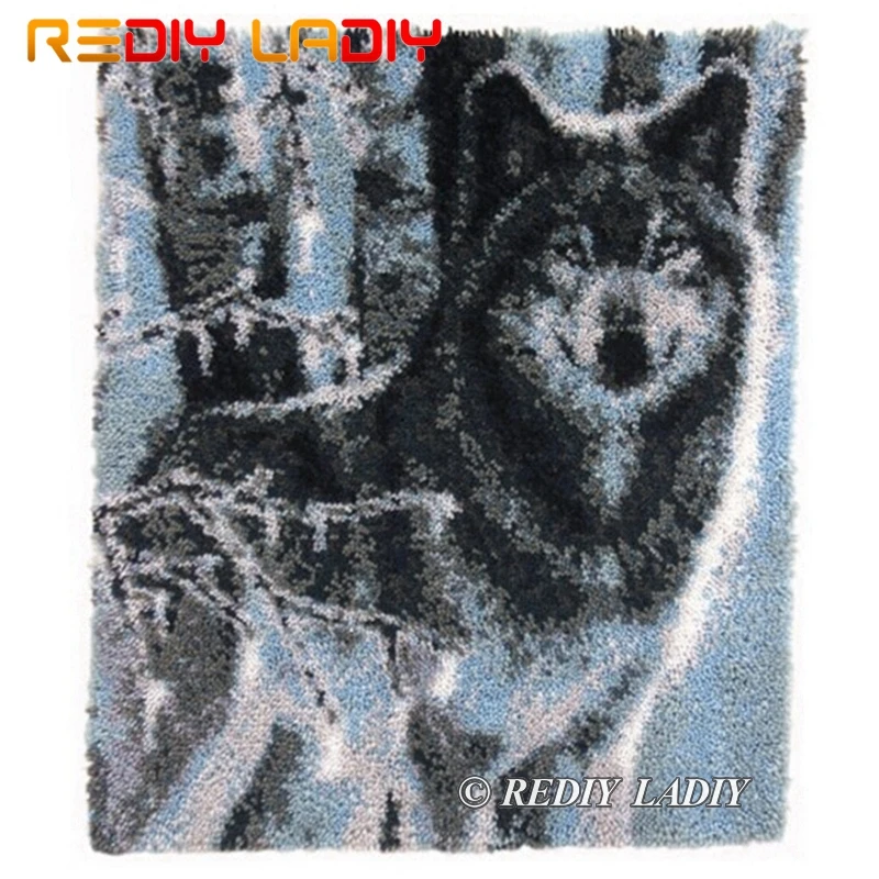 ^*Best Offers Latch Hook Kits Make Your Own Rug Forest Wolf Tapestry Crochet Cushion Mat DIY Carpet Rug Set Pre-Printed Canvas Hobby & Crafts ^*Best Offers Latch Hook Kits Make Your Own Rug Forest Wolf Tapestry Crochet Cushion Mat DIY Carpet Rug Set Pre-Printed Canvas Hobby & Crafts