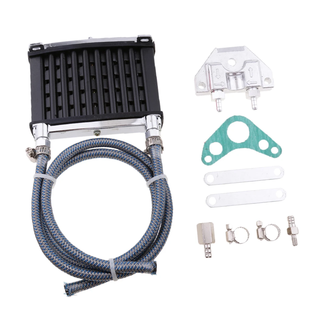 CNC Motorcycle Oil Cooler Kit Radiator Fits ATV  Dirt Bike 50 70 90 110 125cc