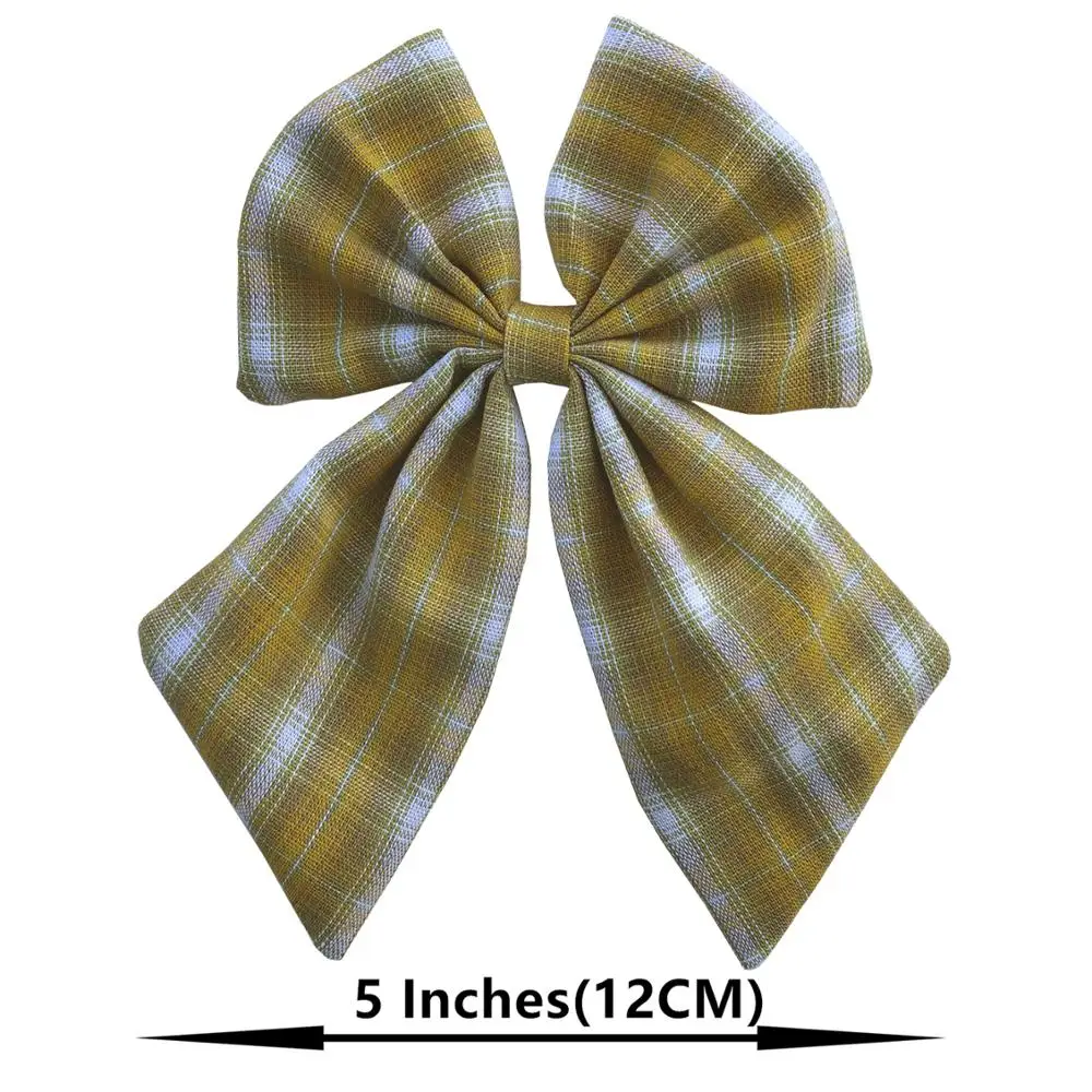 Large Tartan Hair Bows Clips for Baby Girls Teens Preppy Plaid Hair Bow Barrettes Accessories Christmas Gifts 5