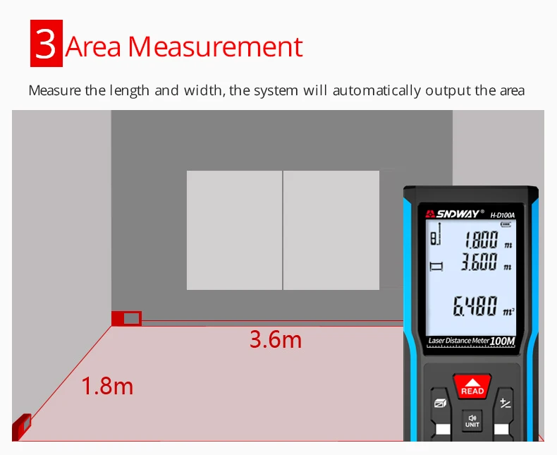 Лазер sndway, дальномер 120 м, 100 м, 70 м, 50 м, лазерный дальномер, дальномер, рулетка, лента, электронный измеритель уровня, угловые инструменты