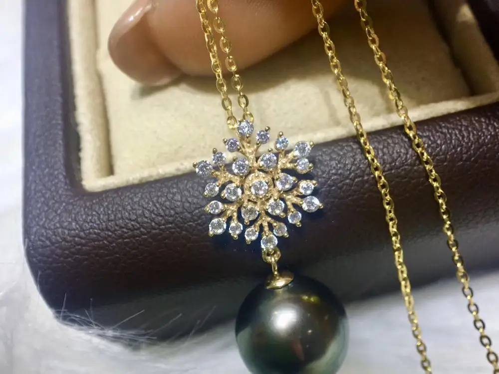 New Arrival Flower Style 18K Gold Pendant Mountings Settings AU750 Jewelry Findings for Pearls Coral Agate Crystal Beads Stones | Украшения