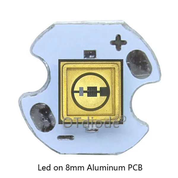 10 шт. UVC светодиодный лазерный диод 3535 275nm лампа SMD beads для уфл дезинфицирование оборудование 265nm 285nm 310nm насыщенного фиолетового ультрафиолетовый светильник 6V - Испускаемый цвет: On 8mm Aluminum PCB