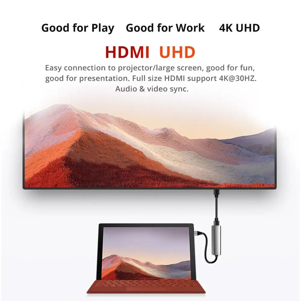 ISky для Microsoft Surface usb хаб док станция Pro7 Hub Порт репликатор USB3.0 HDMI Type C PD Pro SP7|USB-хабы| |