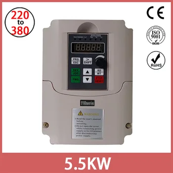 

Convert 220v single phase input to 380v three phase Output 5.5kw VFD Variable Frequency Drive Inverter