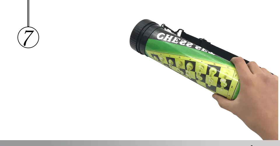 Easytoday Outdoor Chess Game Set Portable Plastic Chess Pieces Synthetic Leather Board Straps Travel Essentials Table Games Gift (7)