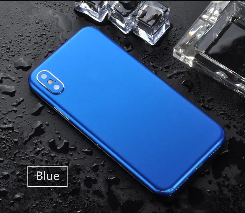 Blue Углеродное волокно 3D полное покрытие для iPhone Кожа Наклейка защитный чехол для мобильного телефона для iPhone 11 Pro MAX 6 6s 7 8 Plus X XR XS - Цвет: Blue