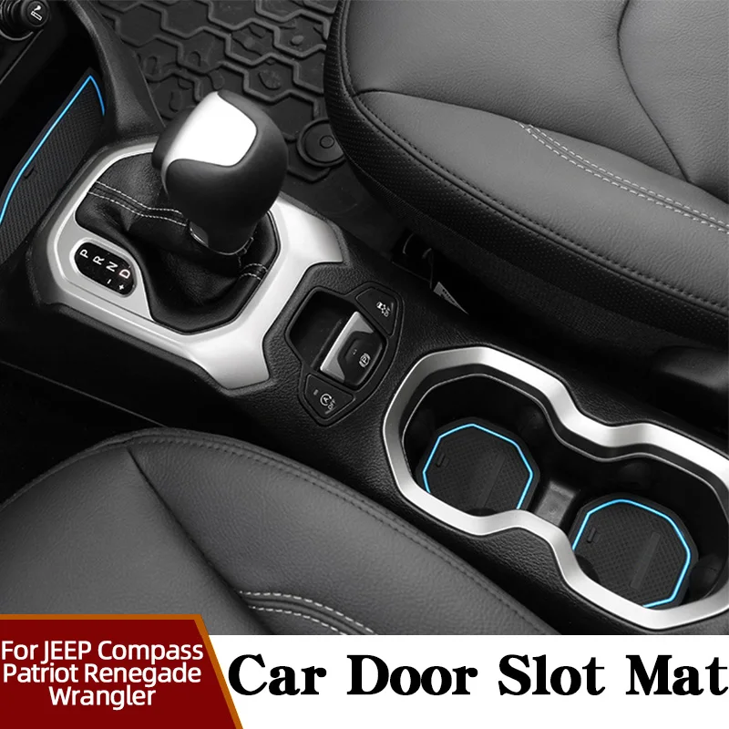 Car Door Groove Mat For Jeep Compass Patriot Renegade Wrangler Anti