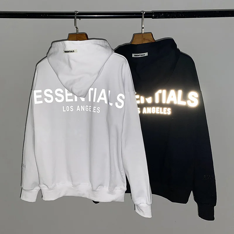 2020 Fog Essentials Los Angels 3M Reflective Printed Women Men Hoodies Sweatshirt Hiphop Oversized Men Cotton Hoodie Pullover 2020 Fog Essentials Los Angels 3M Reflective Printed Women Men Hoodies Sweatshirt Hiphop Oversized Men Cotton Hoodie Pullover