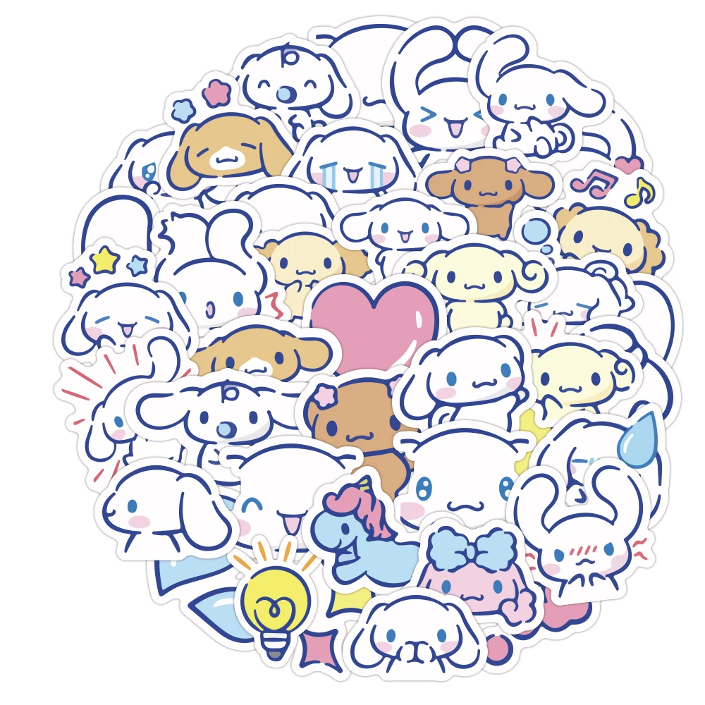 

40Pcs Cute Cinnamoroll Stickers Diary Handmade Adhesive Paper Flake Sticker Scrapbooking Pegatinas Stationery stickers