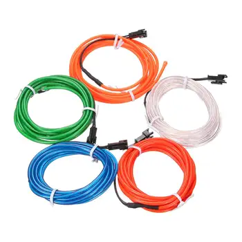 

2M OD 3mm 12V Car Interior Decor Fluorescent Neon Light Strip Cold light Strip Line Wire Interior Mood Lighting Atmosphere Lamp