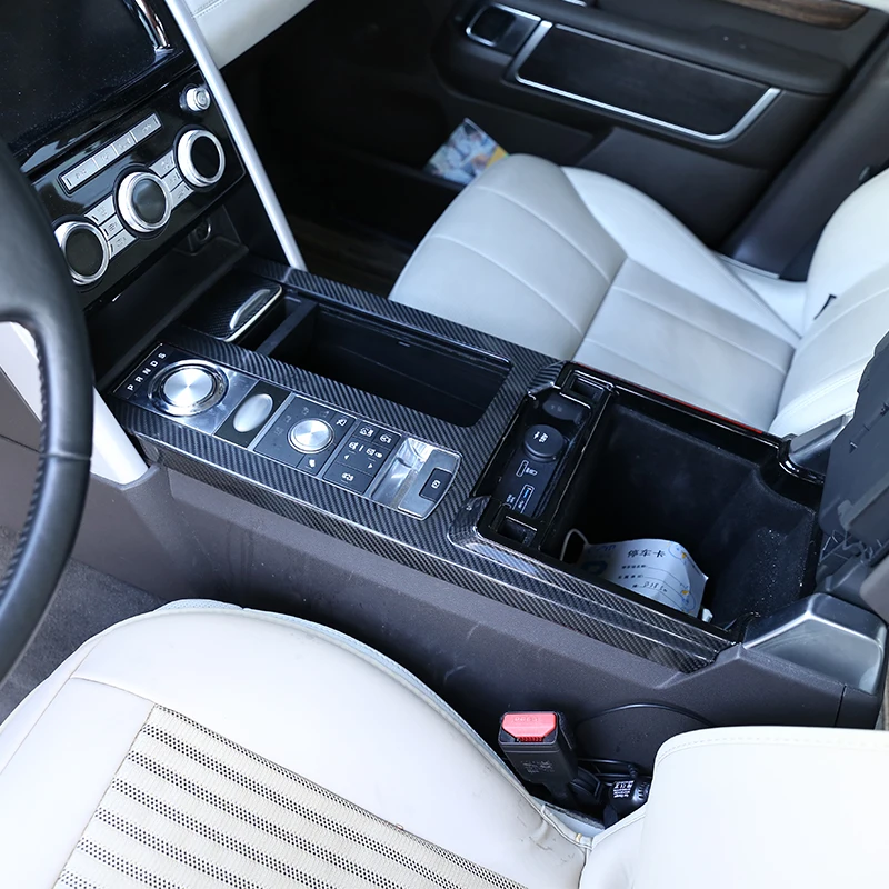 Настоящее углеродное волокно для Land Rover Discovery 5 LR5 l462 Защитная панель для центральной консоли, накладка, аксессуары для автомобиля