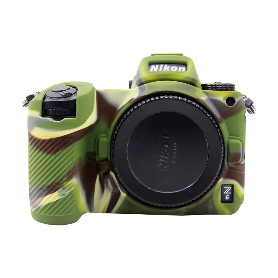 TENENELE сумки для камеры Nikon Z6 Z7 Мягкий силиконовый чехол цветной резиновый защитный чехол для Nikon Z 6/7 прочные аксессуары - Цвет: Green