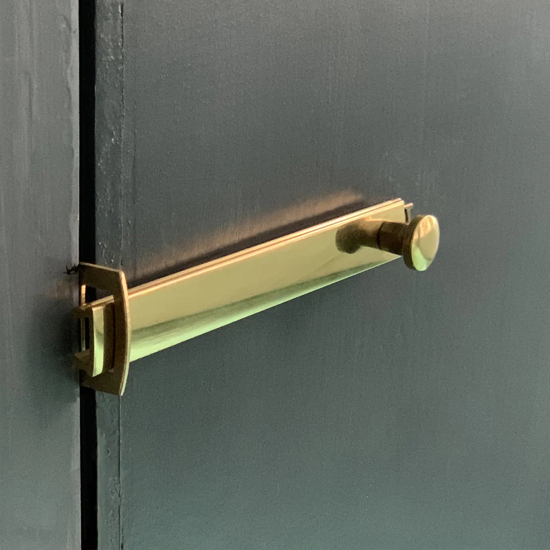 Brass Door Latch Lock Schuifslot Security Sliding Lock Flush Slide Bolt Gate Hook Loquet Porte Coulissante Targette Verrou door latch