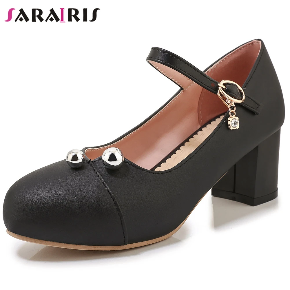 

SARAIRIS New Brand Female Round Toe Crystal Shallow High Heel Pumps Consise Spring Proom Pumps Women Shoes Woman
