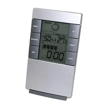 

Multifunction Digital LCD Backlight Humidity Thermometer Clock Calendar Mute Features Forecast Measurement Weather W1K7