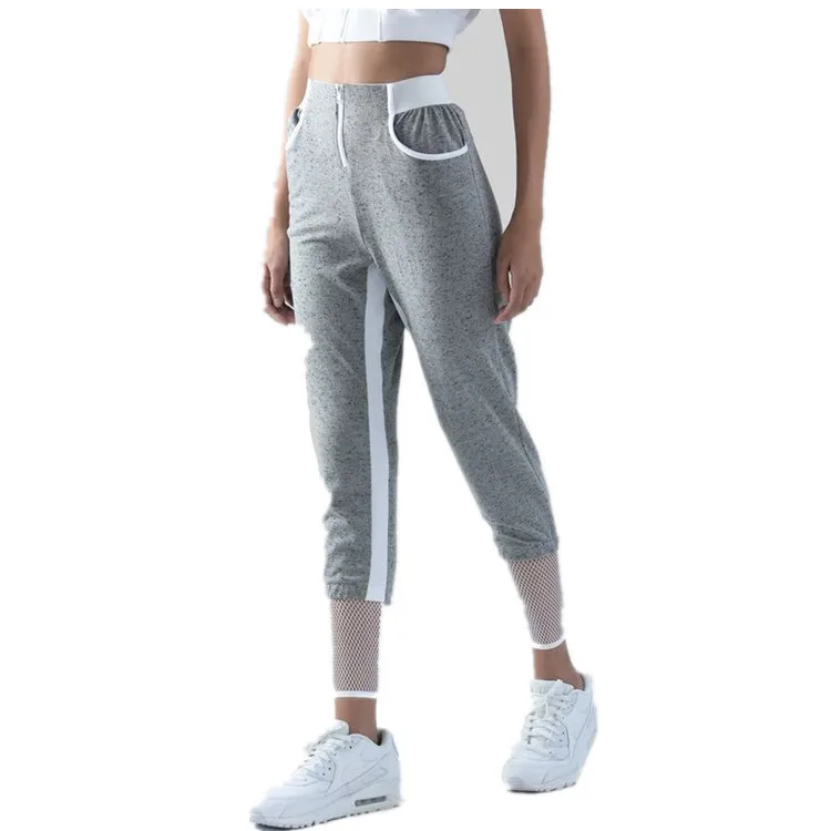 

2018 Autumn New Style Athletic Pants Women's Tight-Fit Sweatpants Yoga Pants Running Capri Pants Gauze Mouth Skinny Pants