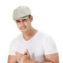 Остроконечная кепка Повседневная УФ-защита хлопок лен плоский Газетчик шляпа для вождения наружные головные уборы