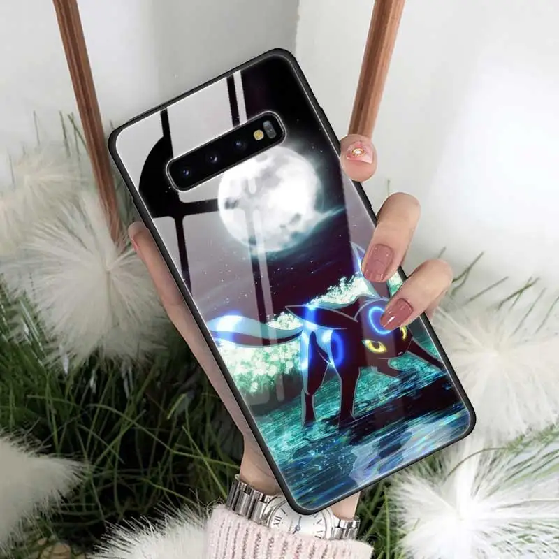 09 Чехол из закаленного стекла с рисунком eevee для samsung Galaxy S10 S10e S9 S8 Note9 Note 10 Plus 5G A50 A30 края из ТПУ - Цвет: 09
