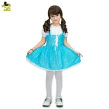 Голубая юбка костюм для косплея Золушки для девочек, детское нарядное платье, вечерние платья, милый роскошный набор с платьем-пачкой для маленькой принцессы