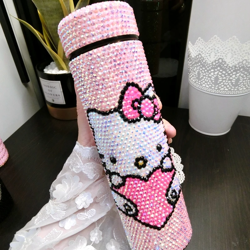 Hello Kitty Tumbler Collectible Glitter Balloon Sanrio 16 Oz Travel Cup  RARE NEW
