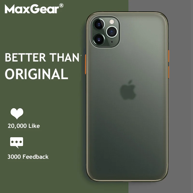

Shockproof Silicone Bumper Phone Case For iPhone 11 Pro X XS Max 6 6S Plus Transparent Matte Hard Cover For iPhone XR 7 8 Plus