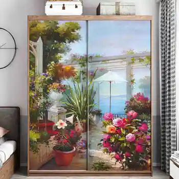

Nordic kitchen sliding door sticker household electrostatic frosted window cellophane film opaque shading window paper