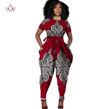 Красивый и дешевый Африканский женский jumpersuit с принтом женская африканская одежда брюки Дашики trajes africanos размера плюс WY856