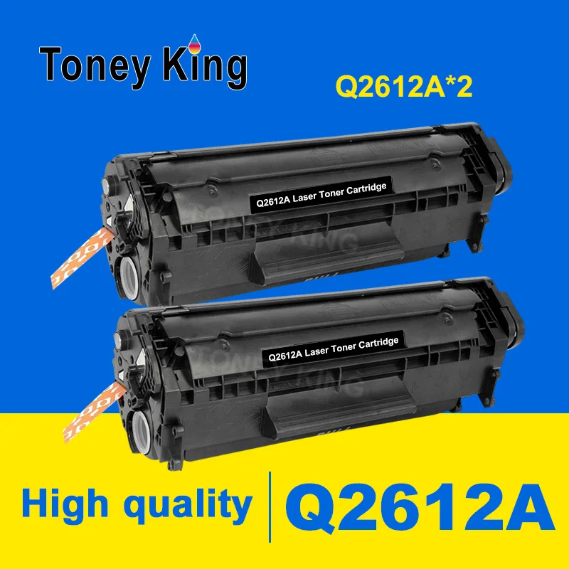 Toney universal (Король 2 шт. тонер-картридж Q2612A 12A 2612 совместимый для hp LaserJet 1010 1012 1015 1020 3015