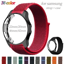 Ремешок+ чехол для samsung gear S3 Frontier Galaxy watch 46 мм 42 мм ремешок 20 мм 22 мм ремешок для часов нейлоновый браслет аксессуары для часов