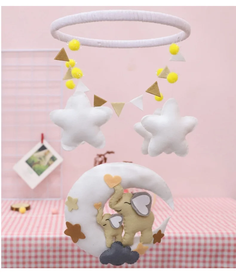 Meian Unfinished Felt Diy Craft Baby Room Handmade Fabric Elephants Christmas Kids Room Wall Decorations Diy Package Aliexpress