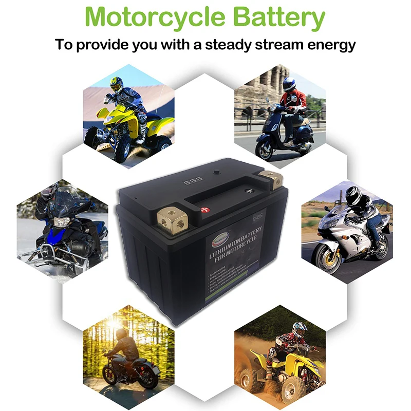 9-BS Аккумулятор LiFepo4 для мотоцикла ATV Honda TRX 400EX Sportrax Fourtrax LTZ250 ZX600, Полярный хищник, YTX9 ETX9 BS батареи