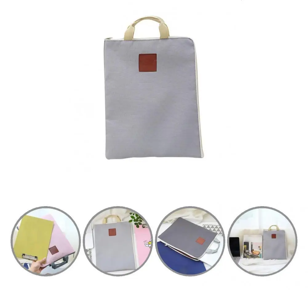

File Case Canvas Briefcase Stationery Waterproof Fashion A4 File Folder Document Pouch Storage Organizer