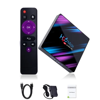 

H96 Max Android TV Box 9.0 4GB RAM 64GB Smart TV Box RK3318 USB 3.0 Bluetooth 4.0 Set Top Box Streaming Media Player