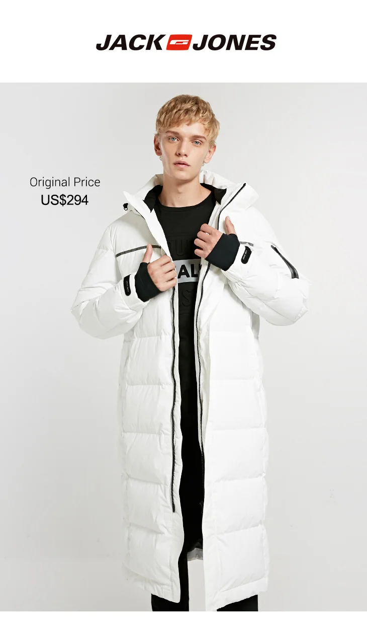JackJones мужская с буквенным принтом с капюшоном плюс длинная куртка пальто | 218312516