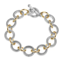 Nandudu Винтажный серебряный золотой браслет и браслет для женщин, свадебные ювелирные изделия, браслеты, модное ювелирное изделие, подарок B1159