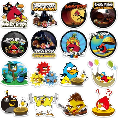 100 шт аниме наклейки из игры Angry Bird водонепроницаемые наклейки для ноутбука книги наклейки для детей