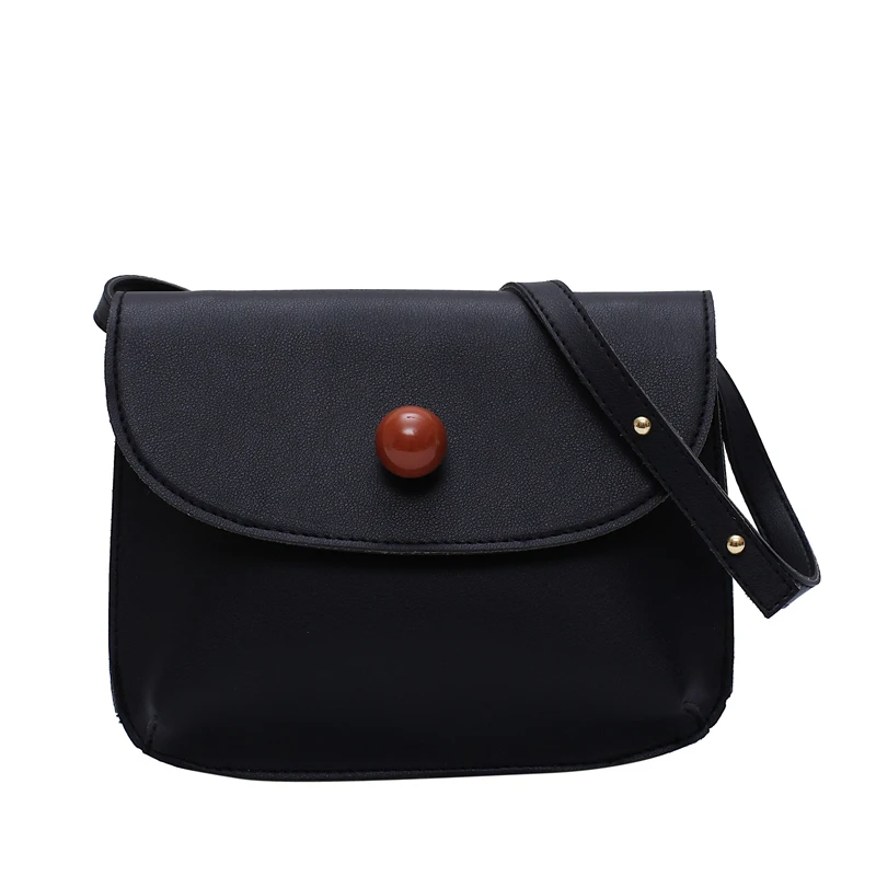 

Fashion Lady Messenger Bag Quality Pu Leather Small Flip Wallet Retro Elegant Ladies Handbag Soft Solid Color Shoulder Strap