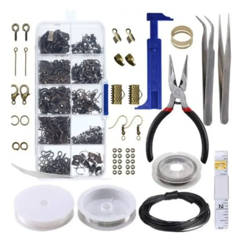 

Handcrafted Jewelry Tools Set DIY Necklace Bracelet Earrings Keychain Making Accessories