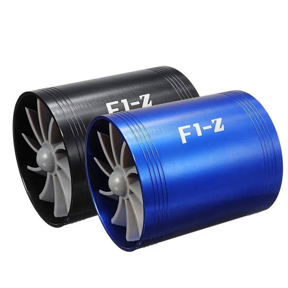 

75X64mm Car Turbo Supercharger Turbo Charger Single Double Air Filter Intake Fan Fuel Gas Saver Kit Auto Replacement Part
