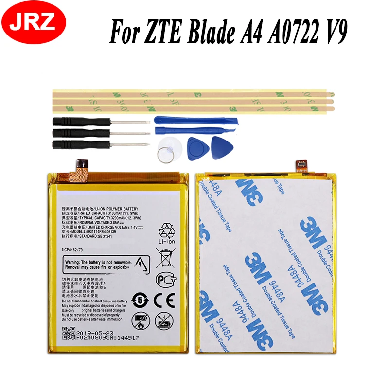 Li3931T44P8h806139 батарея 3100 мАч мобильный телефон запасная для ZTE Blade A4 A0722 V9 Аккумулятор